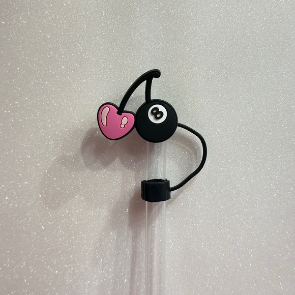 Western Straw Topper 8 Ball Cherry - Picture 2 of 2